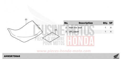 KIT,LOW SEAT *R138L* CRF1100D3R de 2024